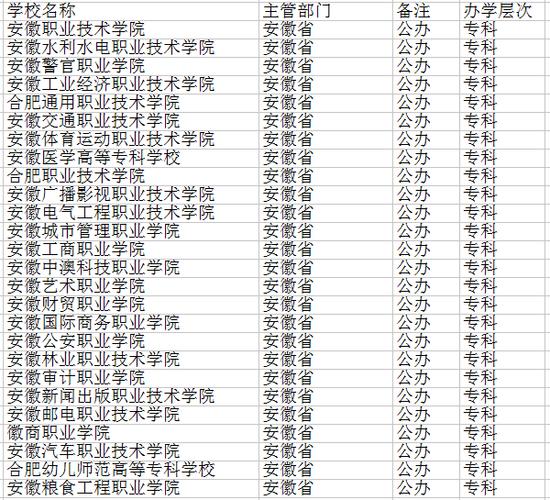 合肥大专院校排名-合肥市口碑最好的大专？