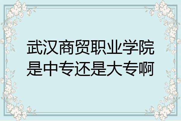 武汉商贸职业学院地址-武汉商贸职业学院在哪儿？